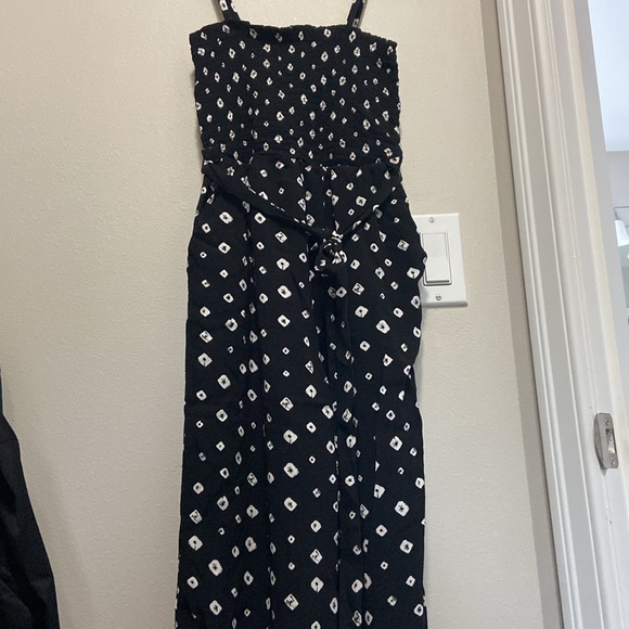 Loft Smocked Strappy Jumpsuit size XS petite - Picture 4 of 6